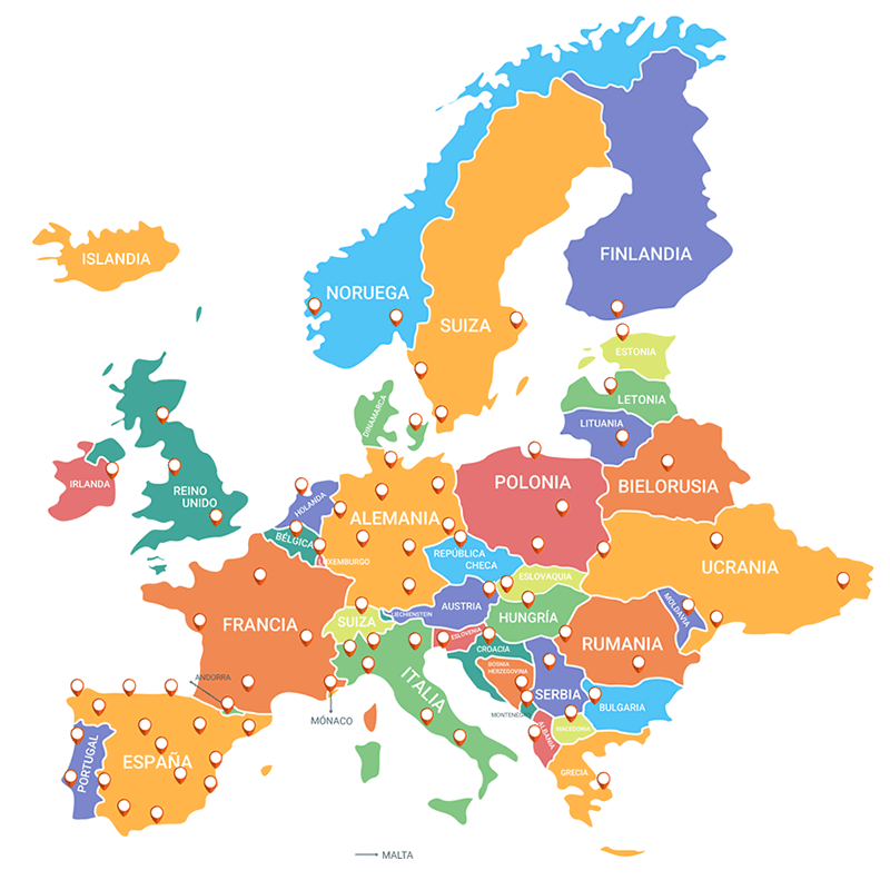 Mudanzas internacionales por Europa